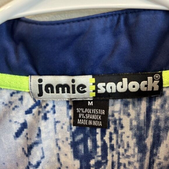 JAMIE SADOCK 1/4 Zip Polo Golf Tennis Pickleball Pink Blue Graphic Size M - Picture 7 of 9